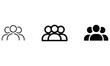 © Styllo - Simple black and white icons depicting groups of people in various styles