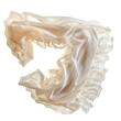 © Anna - Cream fabric with delicate ruffles and lace trim gracefully flowing