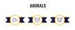 © Farahim - animals outline icon set. thin line hedgehog, koala, boar icons. editable vector