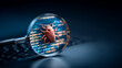 © kaliel - A magnifying glass revealing a digital bug over software code representing malware investigation, vulnerability detection, cybersecurity analysis, and hidden system threats.