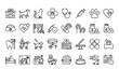© MD - Pet and vet line icons set veterinary care outline vector collection