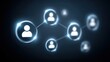 © buraratn - Digital network connection concept showcasing glowing user icons interconnected on a dark background, representing online communication and collaboration.