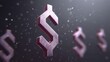 © buraratn - Abstract representation of dollar signs floating in a dynamic space with a blurred background and sparkling particles, symbolizing finance and economy