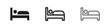 © liubomir118809 - Single bed with person sleeping icon set, representing rest and accommodation in various styles