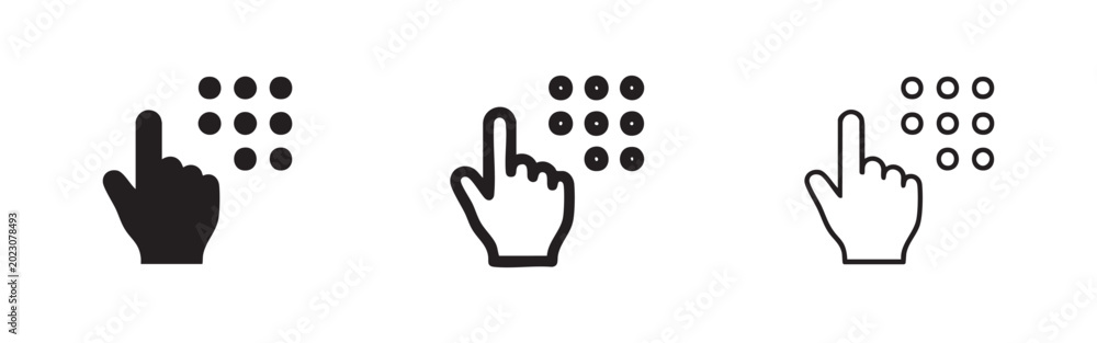 PIN Pad Entry Icons: Security, Access, and Authentication Symbols の ...