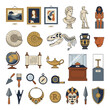 © Dwi R Firmansyah - Collection of museum artifacts and historical objects, including fossils, sculptures, pottery, and ancient relics