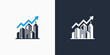 © Rossy - Vector logo design of building and growth arrow with modern, simple, clean and abstract style.