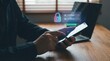 © tonstock - Person using a smartphone for secure login and data protection with digital cybersecurity interface.