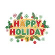 © Black rose - Colorful Happy Holiday Greeting with Festive Christmas Decorations
