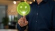 © Art by Mim - Businessman choosing happy smile face icon for positive customer experience evaluation