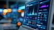 © Nataliya - Close-up of a critical zero-day exploit detection on a prominent screen in a dark operations center, zero-day threat concept, SOC alert photography, advanced cyber threat response