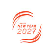 © MostSharmin - Happy New Year 2027 Brush Stroke Background Design Set