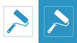 © Digital-Tech - Paint roller icon renovation home improvement painting wall decor tool symbol collection