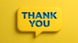 © Achmad - Yellow speech bubble with blue thank you text