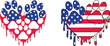 © fashanbd - United States Shape Eagle American Flag Graphic. a fierce bald eagle with wings fully spread wide,Vector illustration eps10