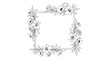 © Axel - Elegant Floral Square Frame Illustration.