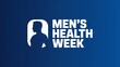 © Zander - Men's Health Week Corporate Promotional Banner with Male Profile Icon on Blue Background