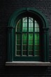 © Rein Weissritter - Portrait of green window on black wall background
