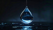 © Samsu - macro de goutte d'eau transparente