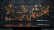 © Frendev - Server room screen with tangled orange network lines represents connection disruption, unresolved routing issues, system failure, and troubleshooting