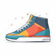 © rahma - Colorful High-Top Sneaker Illustration