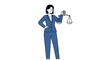 © Balong - Businesswoman Holding Scales of Justice