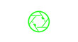 © hidayati - Abstract green aperture symbol on white background
