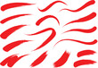 © Mst - Red brush stroke abstract design with dynamic wave patterns Vector