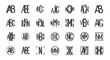 © Wahyu - Collection of Monograms and Initials in Various Fonts and Designs