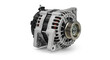© Shakil - A detailed studio photograph of a metallic car alternator showing the internal copper coils and the front pulley mechanism clearly
