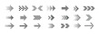 © Godown of vector - Dotted arrows vector icon set. Arrow dots style vector collection. Arrow. Cursor.  Modern simple arrows. collection, different arrow signs, and black arrow icons. Arrow big black set. Vector