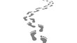 © Begum - Human Footprints Path Illustration on White Background