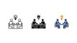 © Nuyab Stock - Business meeting with lightbulb idea icons business lightbulb collaboration discussion teamwork