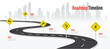 © Syntro - Modern business road map timeline Infographic with city abstract background. Milestone process diagram for digital marketing data presentation vector.
