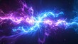 © Pataya - 宇宙空間で激しく爆発する近未来的なエネルギーの閃光。エレクトリックブルーとパープルの光が交錯する抽象的なSF背景素材。