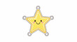 © upnowgraphics - Cute Sheriff Star Badge Cartoon Character.