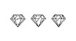 © Shimmer - Diamond gemstone line border on white background