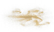 © dule964 - Pile desert sand scattered and flying, isolated on white background and texture, design element