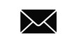 © Sohel - Closed envelope icon flat black silhouette on white background