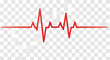© Tini - Red heart rate monitor line showing a healthy cardiac pulse rhythm