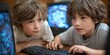© Brian - two kids playing video game - cooperative gaming together