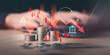 © chaylek - Financial analyst monitoring economic crisis signals with falling interest rates, stock market decline, inflation pressure, investment risks, banking instability, and recession warning alerts.