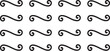 © Tanjina - Minimalist black wavy swirl elements for professional graphic design and decorative typography page border accents
