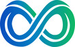 © Rahul - Abstract Infinity Logo with Modern Geometric Ribbon Loop and Tech Data Gradient Shape