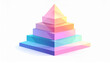 © Sarung - Colorful geometric pyramid on white