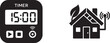 © Md. Musaddik Rahman - Smart home timer and house icons