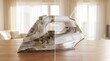© xartproduction - Side View Of Dirty And Clean Steam Iron On Wooden Table