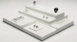 © Slamat - Elegant White Jewelry Display Stand With Watch, Earrings, and Smartphone