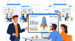 © Christopher - Businessman presenting to colleagues in office.