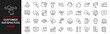 © mi-vector - Customer satisfaction icon set. Feedback icons for web and mobile app. Icons in line style collection. Containing recommend, thankful, dislike, gratification, positive feedback and more